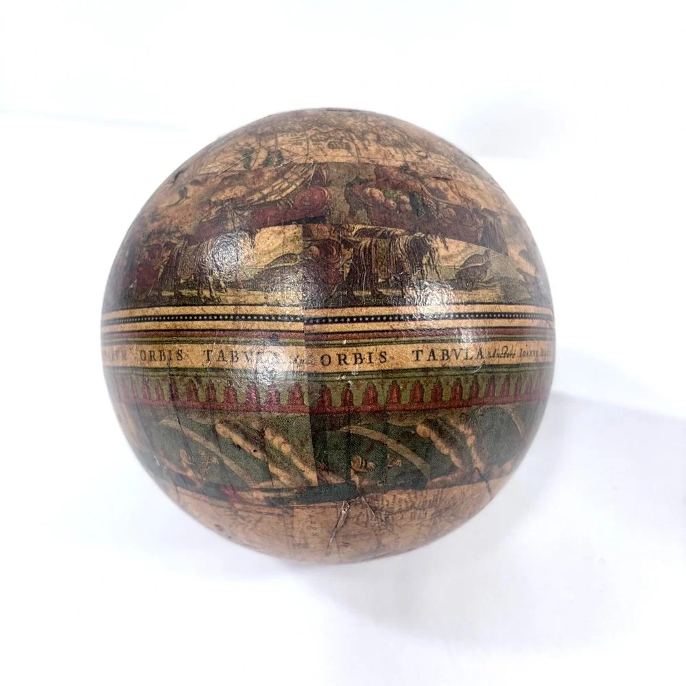 Decorative Wood Globe with Paper Decoupage Globe Ancient World Map‎ Decor 5
